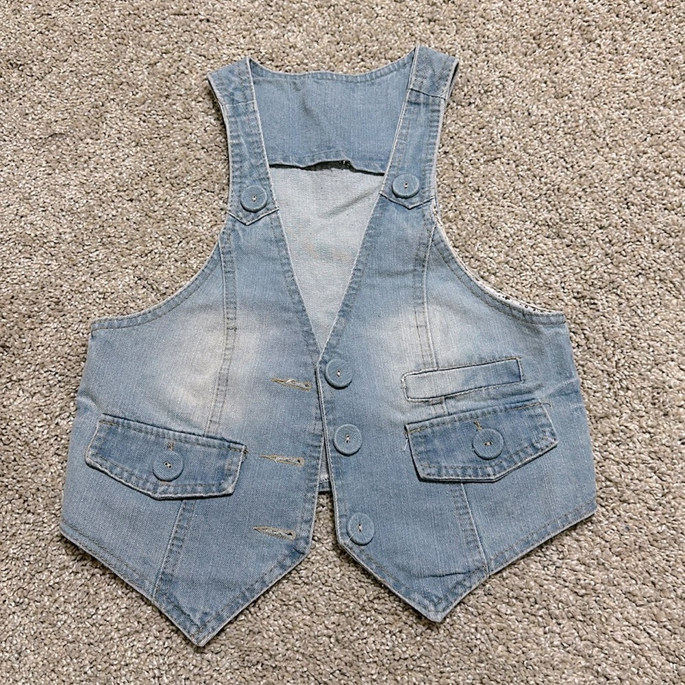 Jean vest top